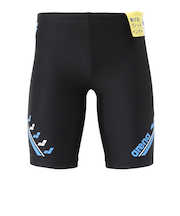 アリーナ（ARENA）水着 水泳 フィットネス スパッツ ハーフレッグ 黒×青 M-LLサイズ AS6SWF67M BKBL