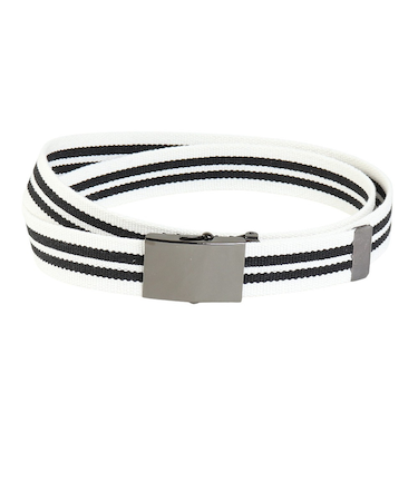 その他ブランド（OTHER BRAND）30mm 2ラインGI ベルト XCO2110I-WHT/BLK