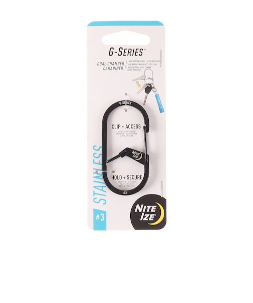 ナイトアイズ（NITE-IZE）防犯 防災 救命 キーホルダー Gカラビナー 3 ブラック NI59185