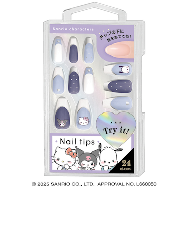 クラックス（CRUX）ネイルチップ サンリオ シンプルフレンチBL CR 129672