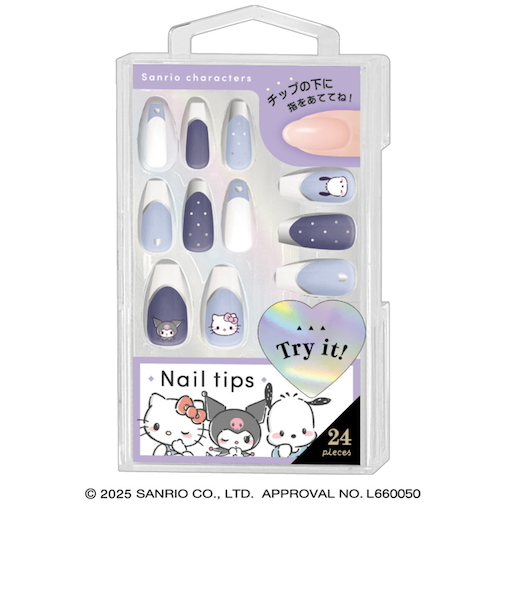クラックス（CRUX）ネイルチップ サンリオ シンプルフレンチBL CR 129672