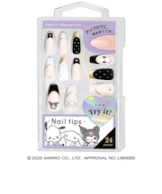 クラックス（CRUX）ネイルチップ サンリオ シンプルフレンチBK CR 129668