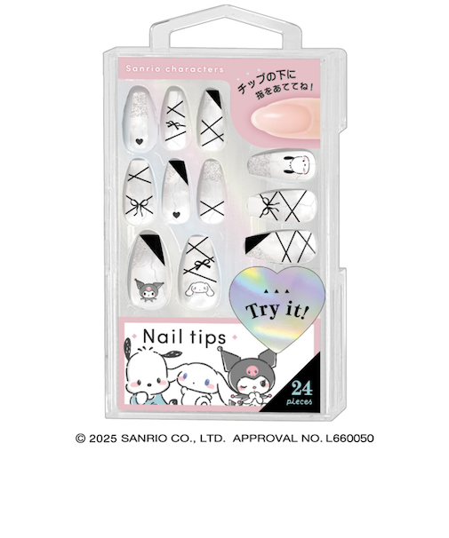 クラックス（CRUX）ネイルチップ サンリオ リボンマーブルBK CR 129664