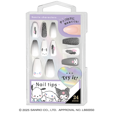 クラックス（CRUX）ネイルチップ サンリオ シンプルラメBK CR 129669