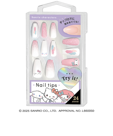 クラックス（CRUX）ネイルチップ サンリオ シンプルラメPK CR 129671