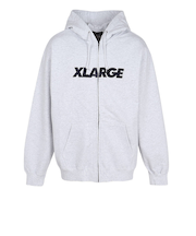 エクストララージ（XLARGE）スタンダード ロゴ ジップフーディ スウェットシャツ 101254012012-ASH