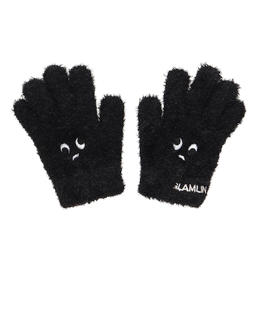 ジュニア 5本指 ニット グローブ GKFG BLACK