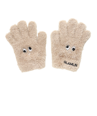 ジュニア 5本指 ニット グローブ FINGER GKFG CAMEL