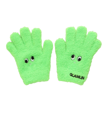 ジュニア 5本指 ニット グローブ GKFG NEON GREEN