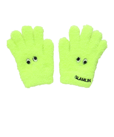 ジュニア 5本指 ニット グローブ GKFG NEON YELLOW