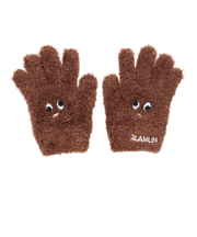 ジュニア 5本指 ニット グローブ GKFG BROWN
