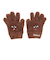 ジュニア 5本指 ニット グローブ GKFG BROWN