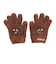 ジュニア 5本指 ニット グローブ GKFG BROWN