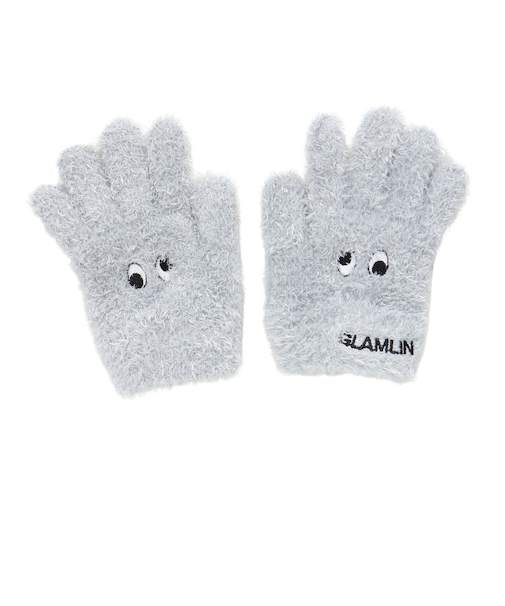 ジュニア 5本指 ニット グローブ GKFG GREY