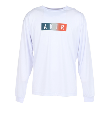 アクター（AKTR）バスケットボールウェア FADE BOX LOGO SPORTS 長袖Tシャツ 225-020005 WH