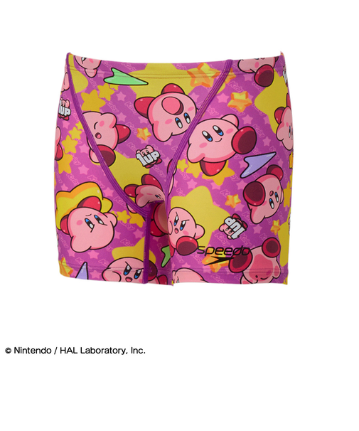 スピード（SPEEDO）競泳水着 ジュニア 男子 水泳 カービィスーパースターターンズハーフボックス STB52601 PU