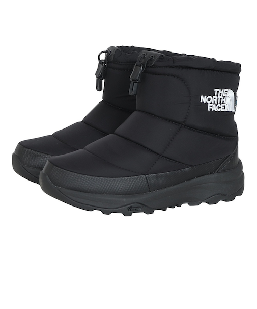 ザ・ノース・フェイス（THE NORTH FACE）ブーツ カジュアルシューズ ヌプシ ブーティ ウォータープルーフ ロゴ ショート 黒 NF52485KW 雪