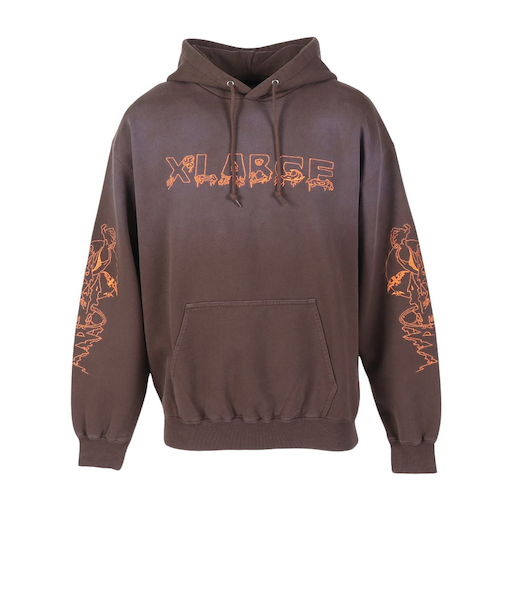 エクストララージ（XLARGE）CREEPY MANSION フーディ スウェットシャツ 101254012005-BROWN