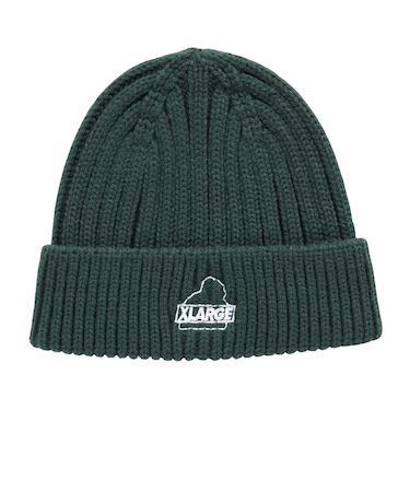 エクストララージ（XLARGE）帽子 SLANTED OG リブ ニットキャップ 101254051002-GREEN
