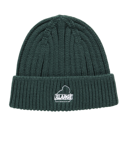 エクストララージ（XLARGE）帽子 SLANTED OG リブ ニットキャップ 101254051002-GREEN