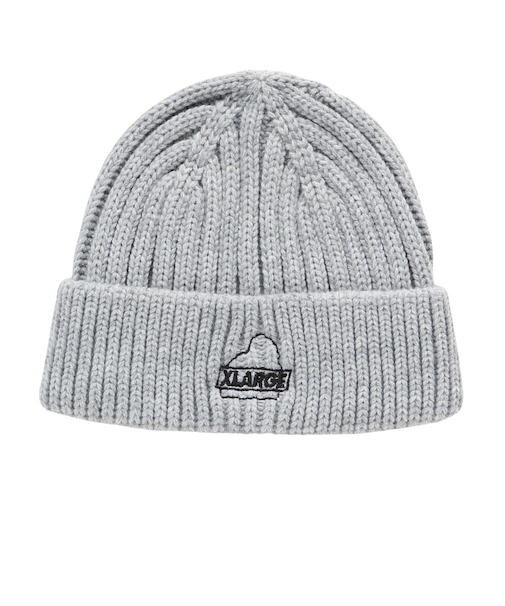 エクストララージ（XLARGE）帽子 SLANTED OG リブ ニットキャップ 101254051002-ASH