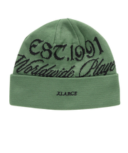 エクストララージ（XLARGE）帽子 EST.1991 CUFF ビーニー 101253051010-OLIVE
