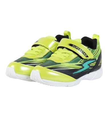 ムーンスター（MoonStar）ジュニア スポーツシューズ ベルクロ ベルト付き スニーカー SS J7193F WS フラッシュイエロー 12240637 …