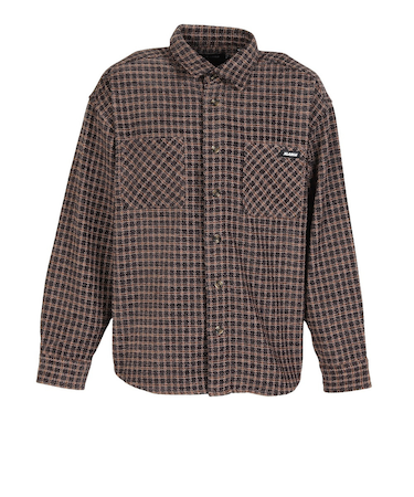 エクストララージ（XLARGE）PLAID 長袖 シャツ 101254014001-BROWN