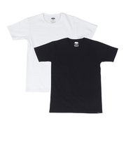 リブ 半袖Tシャツ 2枚組 792-5934001 WHTxBLK