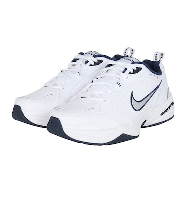 ナイキ（NIKE）スニーカー ウォーキングシューズ エア モナーク IV エクストラワイド ホワイト ネイビー 416355-102 スポーツ シューズ