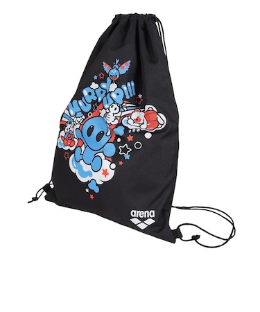 アリーナ（ARENA）スイミングバッグ 水泳 マルチバッグ 招集所持ち込み可 黒×青 AS6SBP33U BKBL ナップザック