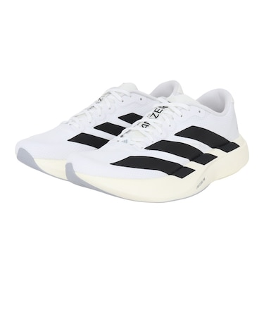アディダス（adidas）ランニングシューズ トレーニングシューズ 部活 アディゼロ EVO SL ウーブン ホワイト ブラック OOS26-JR1912 ス…