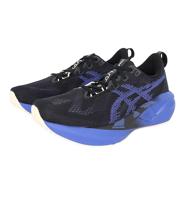アシックス（ASICS）ランニングシューズ ジョギングシューズ ノヴァブラスト 5 ブラック ブルー 1011B974.004
