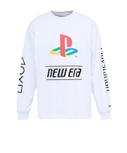 ニューエラ（NEW ERA）長袖 オーバーサイズド コットン Tシャツ プレイステーション ファミリーマーク 14693220