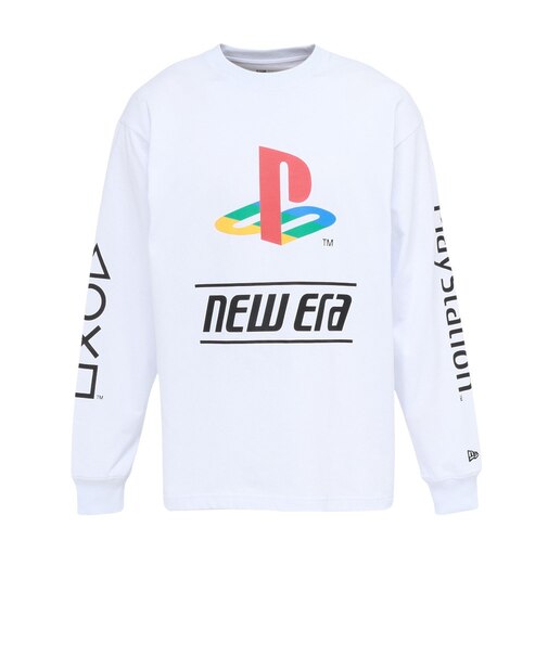 ニューエラ（NEW ERA）長袖 オーバーサイズド コットン Tシャツ プレイステーション ファミリーマーク 14693220