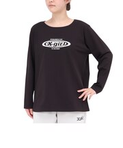 エックスガール（X-gir）サークル ロゴ ロングスリーブ Tシャツ 155253013006-BLACK