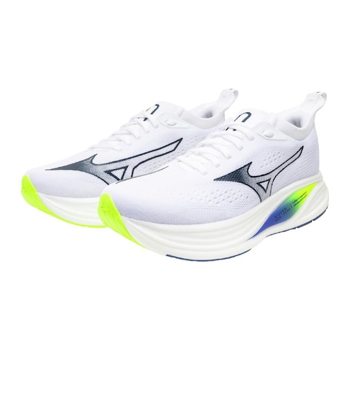 ミズノ（MIZUNO）ランニングシューズ ジョギングシューズ ネオゼン 2 ホワイト ブルー J1GC268601 スポーツシューズ