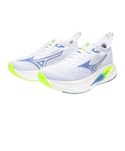 ミズノ（MIZUNO）ランニングシューズ ジョギングシューズ ネオゼン 2 ホワイト ブルー J1GD268621 スポーツシューズ