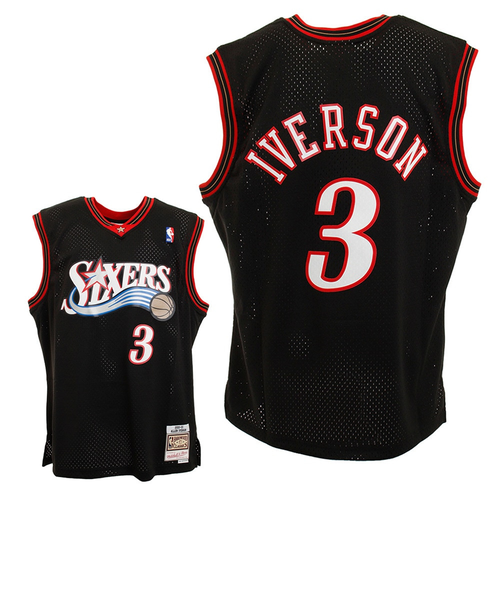 NBA 76ers アレンアイバーソン ストライプ スイングマン Мサイズ アレン アイバーソン フィラデルフィア76ers スウィングマンユニホーム