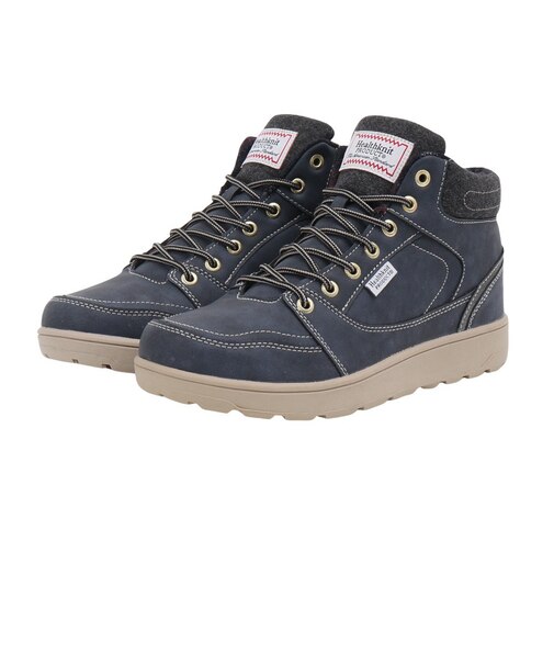 ブーツ カジュアルシューズ ネイビー HKM-7902 防水 防寒 ミッドカットブーツ
