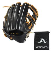 アトムズ（ATOMS）軟式用グラブ 内野手 野球グローブ 一般 NATIONAL LINE ACN-026 BLK