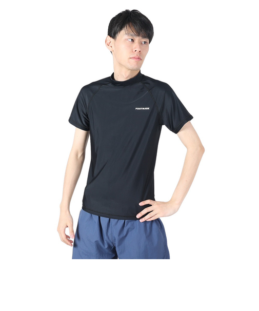 フットマーク（FOOTMARK）ラッシュガード 半袖 Tシャツ UVカット UPF50+ 半袖かぶりラッシュガード 0242300BLK