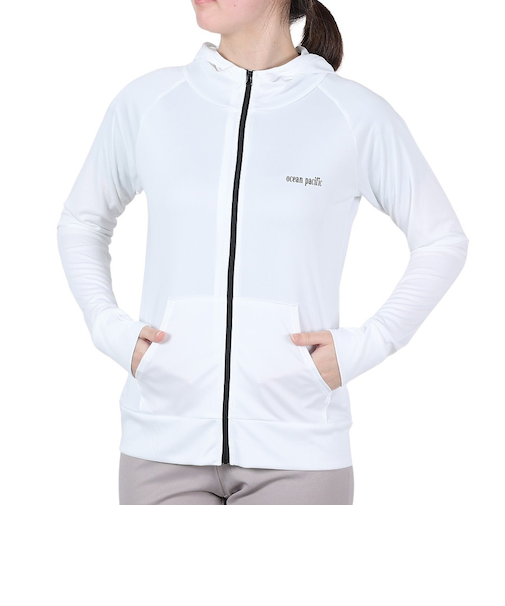オーシャンパシフィック（Ocean Pacific）ラッシュガード 長袖 UVパーカー 523489WHT