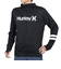 ハーレー（HURLEY）UPF50+ 軽量 速乾 ラッシュガード フルジップパーカー 長袖 MRG2310036-BLK