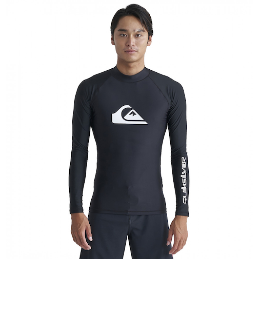 クイックシルバー（Quiksilver）ラッシュガード 長袖 UVカット 速乾 ALL TIME LR 24SP QLY241021 BLK1