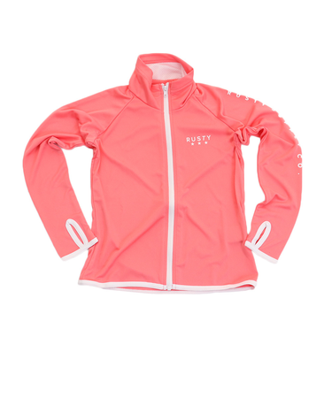 ラスティ（RUSTY）キッズ フルジップラッシュガード 969470PNK