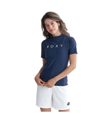 ロキシー（ROXY）ラッシュガード 半袖 RASHIE ショートスリーブ 半袖ラッシュガード 25SPRLY245035NVY