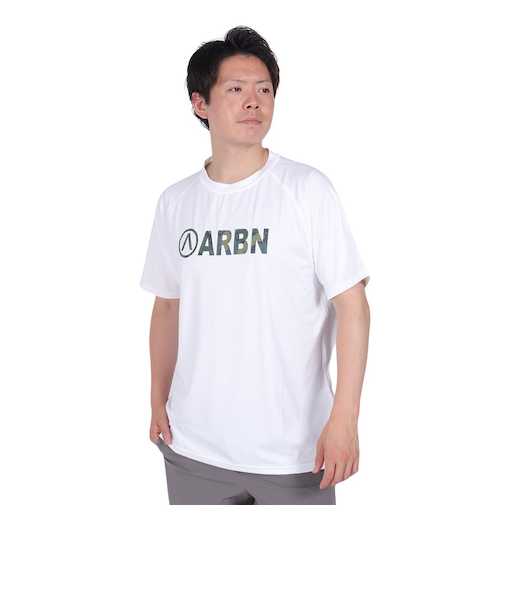 エアボーン（ARBN）ラッシュガード 半袖 Tシャツ AB24SSM-APP0904WHT