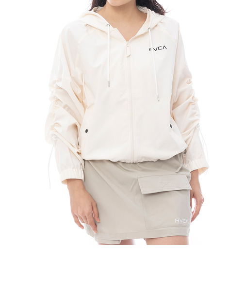 ルーカ（RVCA）ラッシュガード 長袖 UTILITY LIGHT JACKET フード付きジップアップジャケット BF043852 WHT