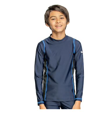 ナイキ（NIKE）ジュニア ラッシュガード ボーイズ 男の子 長袖 ハイドロガード 120~170cm 1991091-010